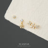 Wholesale Women's S925 Sterling Silver Flower Design Minimalist Earrings With Zirconia