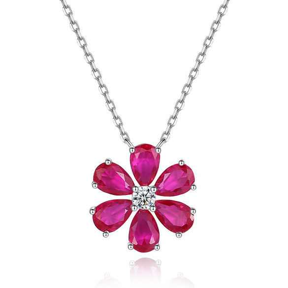 Wholesale Women's S925 Sterling Silver Flower Earrings With Diamond Design