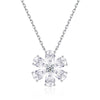 Wholesale Women's S925 Sterling Silver Flower Earrings With Diamond Design