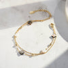 Wholesale Women's S925 Sterling Silver Flower Fourleaf Clover Electroplated Bracelet
