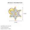 Wholesale Women's S925 Sterling Silver Flower Pattern Chain Tassel Earrings With Zirconia