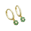Wholesale Women's S925 Sterling Silver Flower Pattern Diamond Earrings