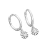 Wholesale Women's S925 Sterling Silver Flower Pattern Diamond Earrings