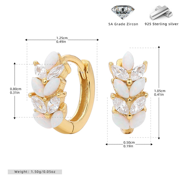 Wholesale Women's S925 Sterling Silver Flower Pattern Inlaid Zircon Earrings