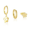 Wholesale Women's S925 Sterling Silver Flower Stud Earrings Electroplated Trendy Simple Design