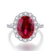 Wholesale Women's S925 Sterling Silver Flower Zircon Aquamarine Ring With Electroplating