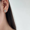 Wholesale Women's S925 Sterling Silver Four Leaf Clover Design Electroplated Light Luxury Earrings