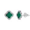 Wholesale Women's S925 Sterling Silver Four Leaf Clover Design Electroplated Light Luxury Earrings