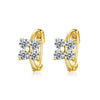 Wholesale Women's S925 Sterling Silver Four Leaf Clover Moissanite Earrings Set With Diamonds Fashion Design
