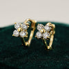 Wholesale Women's S925 Sterling Silver Four Leaf Clover Moissanite Earrings Set With Diamonds Fashion Design