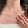 Wholesale Women's S925 Sterling Silver Fourleaf Clover Diamond Pendant Necklace 14K Goldplated