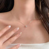Wholesale Women's S925 Sterling Silver Fourleaf Clover Diamond Pendant Necklace 14K Goldplated