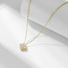 Wholesale Women's S925 Sterling Silver Fourleaf Clover Light Luxury Design Highgrade Flash Diamond Allmatch Fresh Clavicle Chain With Geometric Pattern