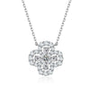 Wholesale Women's S925 Sterling Silver Fourleaf Clover Ochain Necklace With Electroplating