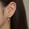 Wholesale Women's S925 Sterling Silver Fourleaf Clover Zircon Earrings