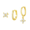 Wholesale Women's S925 Sterling Silver Fourleaf Clover Zircon Earrings