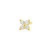 Wholesale Women's S925 Sterling Silver Fourleaf Clover Zircon Earrings