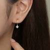 Wholesale Women's S925 Sterling Silver Fourleaf Clover Zircon Earrings