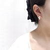 Wholesale Women's S925 Sterling Silver Freshwater Pearl Earrings With Resin Butterfly And Oblate Shape