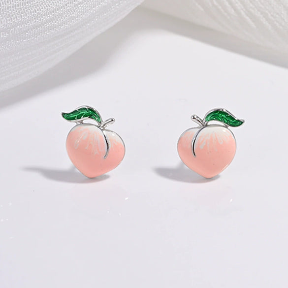 Wholesale Women's S925 Sterling Silver Fruit Shaped Dripping Oil Earrings