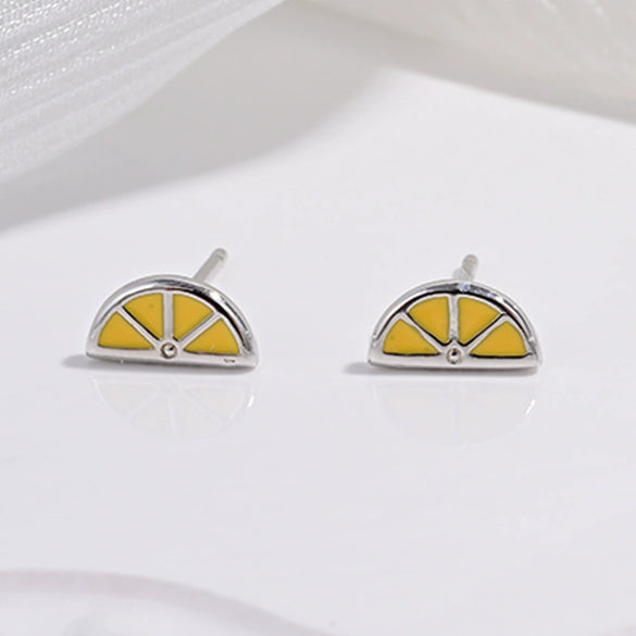 Wholesale Women's S925 Sterling Silver Fruit Shaped Dripping Oil Earrings