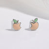 Wholesale Women's S925 Sterling Silver Fruit Shaped Dripping Oil Earrings
