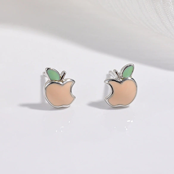 Wholesale Women's S925 Sterling Silver Fruit Shaped Dripping Oil Earrings