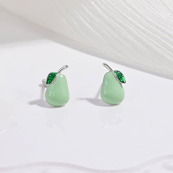 Wholesale Women's S925 Sterling Silver Fruit Shaped Dripping Oil Earrings