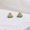 Wholesale Women's S925 Sterling Silver Fruit Shaped Dripping Oil Earrings