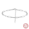 Wholesale Women's S925 Sterling Silver Geometric Anklets In Various Hotselling Styles