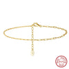 Wholesale Women's S925 Sterling Silver Geometric Anklets In Various Hotselling Styles