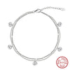 Wholesale Women's S925 Sterling Silver Geometric Anklets In Various Hotselling Styles