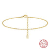 Wholesale Women's S925 Sterling Silver Geometric Anklets In Various Hotselling Styles