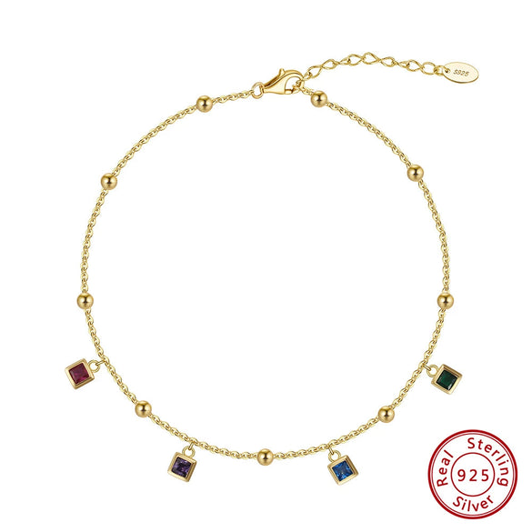 Wholesale Women's S925 Sterling Silver Geometric Anklets In Various Hotselling Styles
