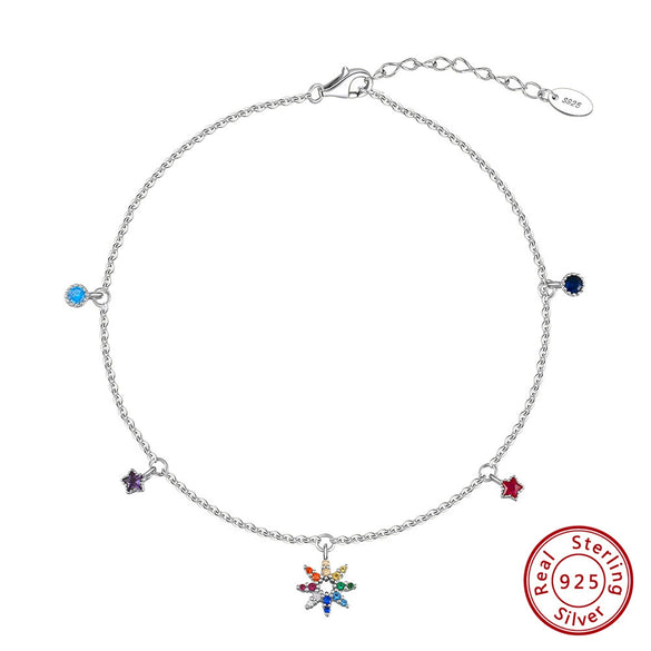 Wholesale Women's S925 Sterling Silver Geometric Anklets In Various Hotselling Styles