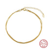 Wholesale Women's S925 Sterling Silver Geometric Anklets In Various Hotselling Styles