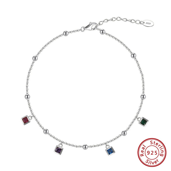 Wholesale Women's S925 Sterling Silver Geometric Anklets In Various Hotselling Styles