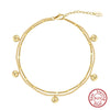 Wholesale Women's S925 Sterling Silver Geometric Anklets In Various Hotselling Styles