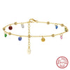 Wholesale Women's S925 Sterling Silver Geometric Anklets In Various Hotselling Styles