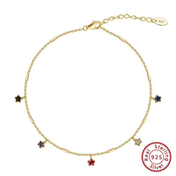 Wholesale Women's S925 Sterling Silver Geometric Anklets In Various Hotselling Styles