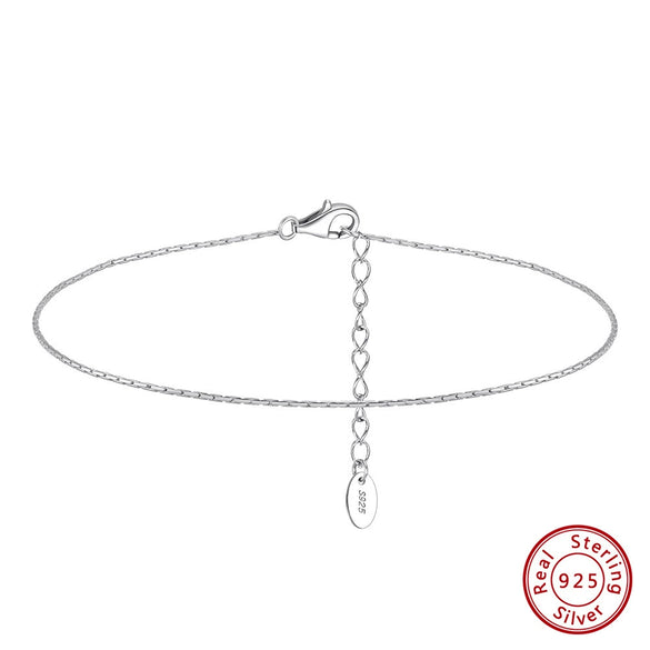 Wholesale Women's S925 Sterling Silver Geometric Anklets In Various Hotselling Styles