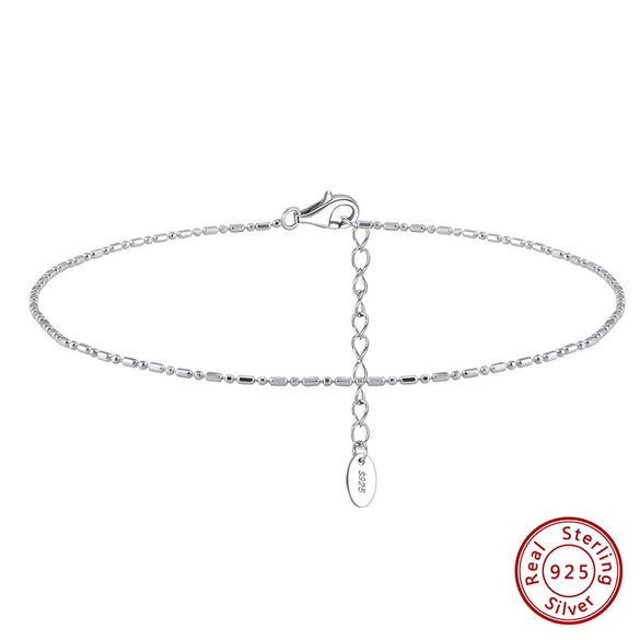 Wholesale Women's S925 Sterling Silver Geometric Anklets In Various Hotselling Styles