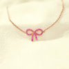 Wholesale Women's S925 Sterling Silver Geometric Bow Buckle Electroplated Bracelet