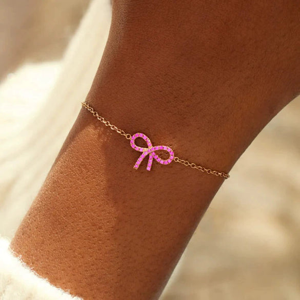 Wholesale Women's S925 Sterling Silver Geometric Bow Buckle Electroplated Bracelet