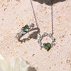 Wholesale Women's S925 Sterling Silver Geometric Branches And Leaves Water Grass Agate Love Ring With Electroplating