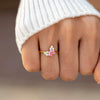 Wholesale Women's S925 Sterling Silver Geometric Butterfly Ring With Electroplating