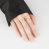Wholesale Women's S925 Sterling Silver Geometric Butterfly Rotating Ring With Micro Inlaid Zircon And Electroplating