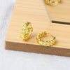 Wholesale Women's S925 Sterling Silver Geometric Circle Shape Hollow Electroplated Earrings