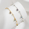 Wholesale Women's S925 Sterling Silver Geometric Colored Zircon Anklet