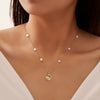 Wholesale Women's S925 Sterling Silver Geometric Conch Pendant Necklace With Electroplating